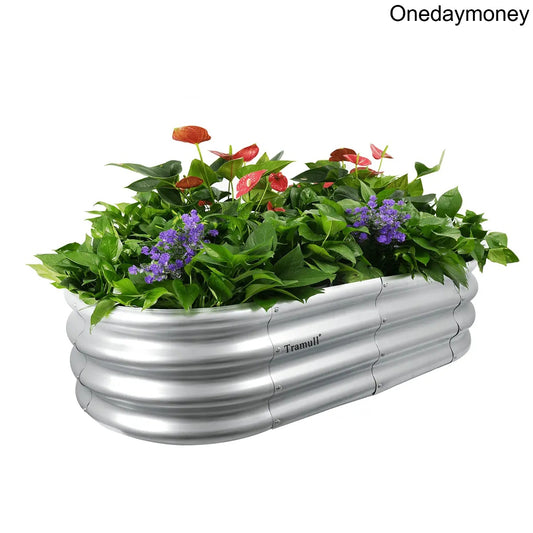4x2x1FT Galvanized Raised Garden Bed