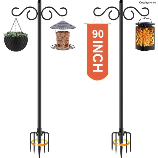 2-Pack 90" Outdoor Shepherd Hooks