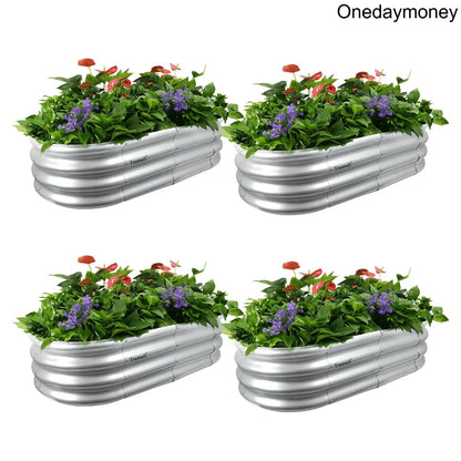 4x2x1FT Galvanized Raised Garden Bed