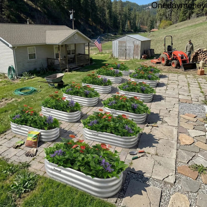 4x2x1FT Galvanized Raised Garden Bed