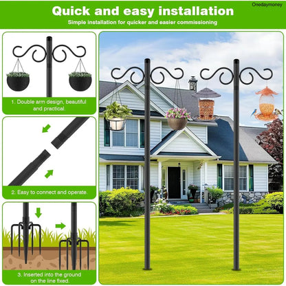 2-Pack 90" Outdoor Shepherd Hooks