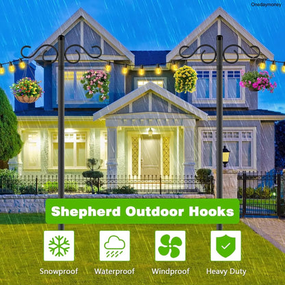 2-Pack 90" Outdoor Shepherd Hooks
