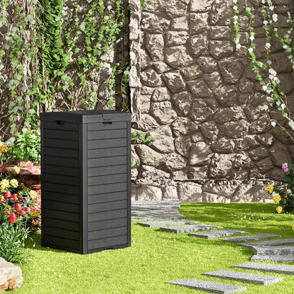 31-Gallon Outdoor Trash Can with Lid & Drip Tray