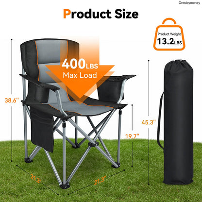 Heavy-Duty Outdoor Folding Chair 400lbs