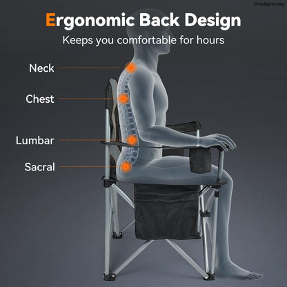 Heavy-Duty Outdoor Folding Chair 400lbs