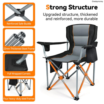 Heavy-Duty Outdoor Folding Chair 400lbs