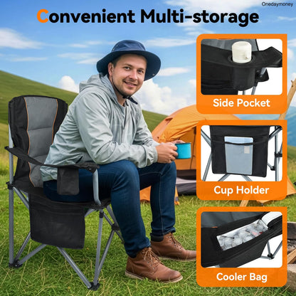 Heavy-Duty Outdoor Folding Chair 400lbs