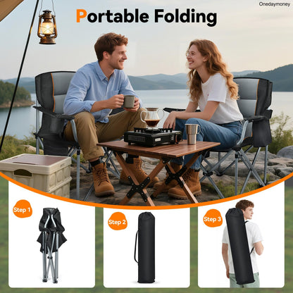Heavy-Duty Outdoor Folding Chair 400lbs
